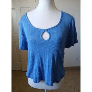 Outlaw Womens Blouse Top‎ Scoop Neck Size XL Short Sleeve Casual Basic